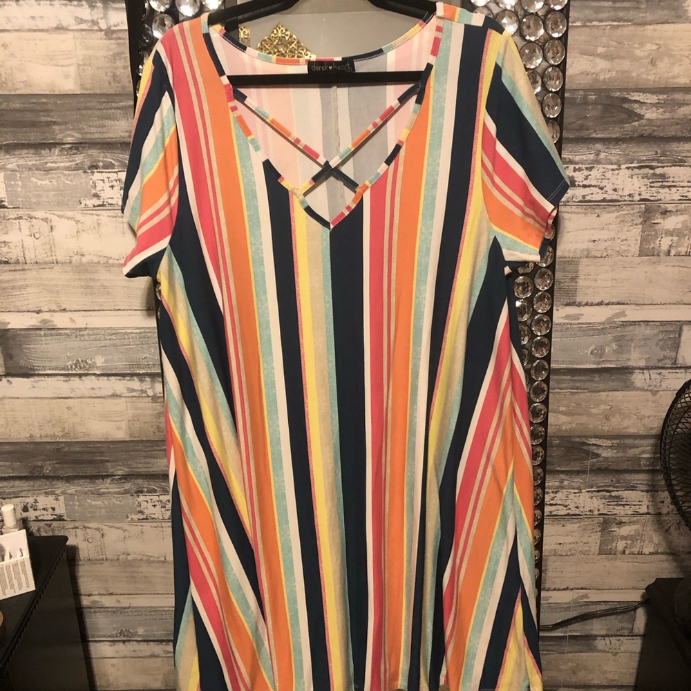 Striped swing dress